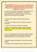 ATI LEADERSHIP RN Version 5 Proctored NGN Newest  2025&sol; 2026 Complete All 70 Questions And Correct  Detailed Answers &lpar;Verified Answers&rpar; &vert;Already Graded  A&plus;&vert;&vert;Newest Version&excl;&excl;&excl;