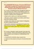 ATI LEADERSHIP RN Version 4 Proctored NGN Newest  2025&sol; 2026 Complete All 70 Questions And Correct  Detailed Answers with Rationales &lpar;Verified Answers&rpar;  &vert;Already Graded A&plus;&vert;&vert;Newest Version&excl;&excl;&excl; 