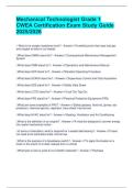 Mechanical Technologist Grade 1 CWEA Certification Exam Study Guide 2025&sol;2026