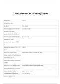 AP Calculus BC A Study Guide