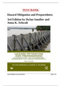 Test Bank for Hazard Mitigation and Preparedness &lpar;3rd Edition&rpar; &ndash; Anna K&period; Schwab&comma; David J&period; Brower & Katherine Eschelbach Sandler &ndash; Complete Chapters 1&ndash;13