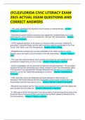 &lpar;FCLE&rpar;FLORIDA CIVIC LITERACY EXAM 2025 ACTUAL EXAM QUESTIONS AND CORRECT ANSWERS
