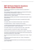 BST 322 Exam Rated A&plus; Questions With New Update Solutions