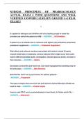 NURS210 Principles of Pharmacology Exam 4 Study Guide &vert; Practice Questions & Detailed Explanations 2025