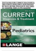 Current Diagnosis & Treatment&colon; Pediatrics &ndash; 26th Edition by Maya Bunik & William W&period; Hay &vert; Complete Test Bank with Answers