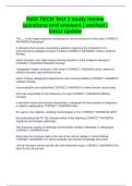 RAD TECH Test 1 study review questions and answers &vert; verified &vert; latest update