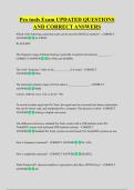Pro tools Exam UPDATED QUESTIONS  AND CORRECT ANSWERS