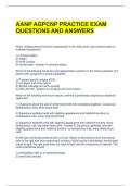 AANP AGPCNP PRACTICE EXAM QUESTIONS AND ANSWERS 