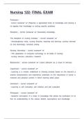 NURSING 122- FINAL EXAM QUESTIONS WITH ACCURATE ANSWERS