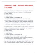 NURSING 122 EXAM 1 QUESTIONS WITH COMPLETE SOLUTIONS&period;pdf