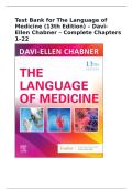 Test Bank for The Language of Medicine &lpar;13th Edition&rpar; &ndash; Davi-Ellen Chabner &ndash; Complete Chapters 1&ndash;22
