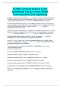 Package Deal For FCCM Exam With 100&percnt; Verified Solutions &vert; Guaranteed Pass 