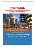 Test Bank for Business and Society&colon; Stakeholders&comma; Ethics&comma; Public Policy 17th Edition by Anne Lawrence