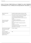 NUR 217 EXAM 1 PREP WITH ALL CORRECT & 100&percnt; VERIFIED ANSWERS&vert;ACTUAL COMPLETE EXAM&vert;ALREADY GRADED A&plus;
