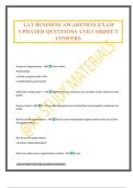 AAT BUSINESS AWARENESS EXAM UPDATED QUESTIONS AND CORRECT ANSWERS&period;