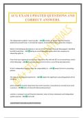 ACG EXAM UPDATED QUESTIONS AND CORRECT ANSWERS&period;