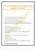ACG EXAM UPDATED QUESTIONS AND CORRECT ANSWERS&period;