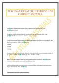 ACG EXAM UPDATED QUESTIONS AND CORRECT ANSWERS&period;