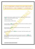 AEA CERTIFICATION EXAM UPDATED QUESTIONS AND CORRECT ANSWERS&period;