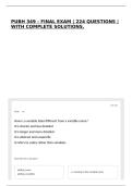 PUBH 349 - FINAL EXAM &vert; 224 QUESTIONS &vert; WITH COMPLETE SOLUTIONS&period;
