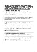 RCAL - NAB ADMINISTRATOR EXAM &lpar;FEDERAL&rpar; QUESTIONS AND ANSWERS WITH COMPLETE SOLUTIONS 100&percnt; CORRECT RATED A&plus;