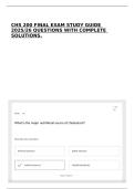 CHS 200 FINAL EXAM STUDY GUIDE 2025&sol;26 QUESTIONS WITH COMPLETE SOLUTIONS&period;