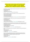 AMBULATORY CARE NURSE CERTIFICATION EXAM (ANCC) WITH ALL CORRECT & 100% VERIFIED ANSWERS|LATEST VERSION|ALREADY GRADED A+