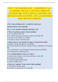 UNIT 5&colon; DATA MODELLING &ndash; ASSIGNMENT 2 & 3  &lpar;LEARNING AIM B & C&rpar; 2025&sol;2026 COMPLETE  COURSEWORK WITH VERIFIED ANSWERS AND  DETAILED EXPLANATIONS &vert;&vert; 100&percnt; GUARANTEED  PASS <RECENT VERSION> 
