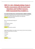 NRP 511 Advanced Pathophysiology  Exam 3 &ndash; Health Assessment with Revised Exam Questions and Verified Answers &lpar;100&percnt; Guaranteed Pass&comma; A&plus; Graded&rpar;