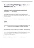 Exam 3 AATC &lpar;PM 2303&rpar; questions and answers rated A&plus;