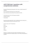 AATC PM Exam 1 questions with comprehensive solutions