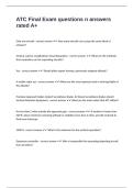 ATC Final Exam questions n answers rated A&plus;