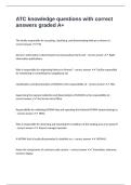 ATC knowledge questions with correct answers graded A&plus;