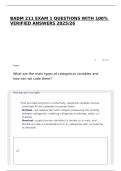 BADM 211 EXAM 1 QUESTIONS WITH 100&percnt; VERIFIED ANSWERS 2025&sol;26