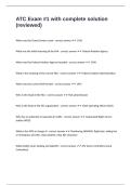 ATC Exam -1 with complete solution &lpar;reviewed&rpar;