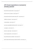 ATC Exam &lpar;questions & answers&rpar; already passed