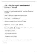 ATC &ndash; Fundamentals questions well answered passed