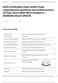 PACE Certification Exam &lpar;ASAP&rpar; Exam comprehensive questions and verified answers ACTUAL EXAM 2025 TEST&excl;&excl; Graded A&plus; &vert; 2025&vert;2026 EXAM UPDATE