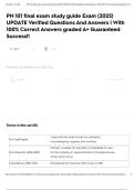 PN 101 final exam study guide Exam &lpar;2025&rpar; UPDATE Verified Questions And Answers &vert; With 100&percnt; Correct Answers graded A&plus; Guaranteed Success&excl;&excl;
