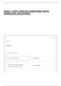 SLEO 1 TEST 2025&sol;26 QUESTIONS WITH COMPLETE SOLUTIONS&period;