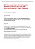 RN Comprehensive Online Practice&colon; Exam Complete Questions With Detailed Answers &vert;&vert; Study Guide Set &vert;&vert; A&plus;&vert;&vert; Verified &vert;&vert; 100&percnt;pass