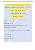 PCHA TEST QUESTIONS 2025 &ndash; ACTUAL EXAM QUESTIONS AND VERIFIED ACCURATE SOLUTIONS &lpar;A&plus; GRADED&rpar; &vert;&vert; 100&percnt; GUARANTEED PASS <RECENT VERSION>
