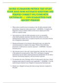 Davies Ultrasound Physics TEST STUDY  GUIDE 2025&sol;2026 ACCURATE QUESTIONS AND  VERIFIED CORRECT SOLUTIONS WITH  RATIONALES &vert;&vert; 100&percnt; GUARANTEED PASS  <RECENT VERSION> 