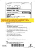 Actual 2025 Pearson Edexcel GCE In Portuguese 9PG0&sol;02 Translation into Portuguese and written response to works Merged Question Paper and Mark Scheme