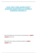 CLAS 150C1 FINAL EXAM LATEST  2025&sol;2026 QUESTIONS and CORRECT  ANSWERS GRADED A&plus; 