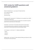 PCP review for COPR questions well answered graded A&plus;
