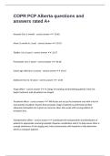 COPR PCP Alberta questions and answers rated A&plus;