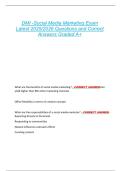 DMI -Social Media Marketing Exam  Latest 2025&sol;2026 Questions and Correct  Answers Graded A&plus; 
