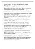 CPSM EXAM 1 - SUPPLY MANAGEMENT CORE - TASKS 1-A-1 & 1-A-2