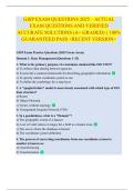 GISP EXAM QUESTIONS 2025 &ndash; ACTUAL  EXAM QUESTIONS AND VERIFIED  ACCURATE SOLUTIONS &lpar;A&plus; GRADED&rpar; &vert;&vert; 100&percnt;  GUARANTEED PASS <RECENT VERSION>